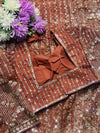 Elegant Net Saree Ready-Made Blouse – Designer Party Wear Look