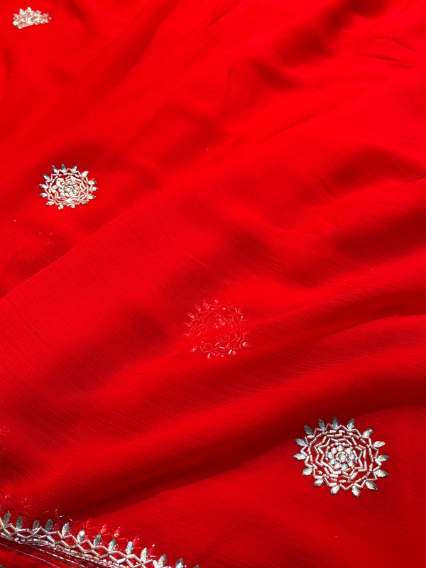 Luxury Georgette Chiffon Saree with Soft Flow & Elegant Drape