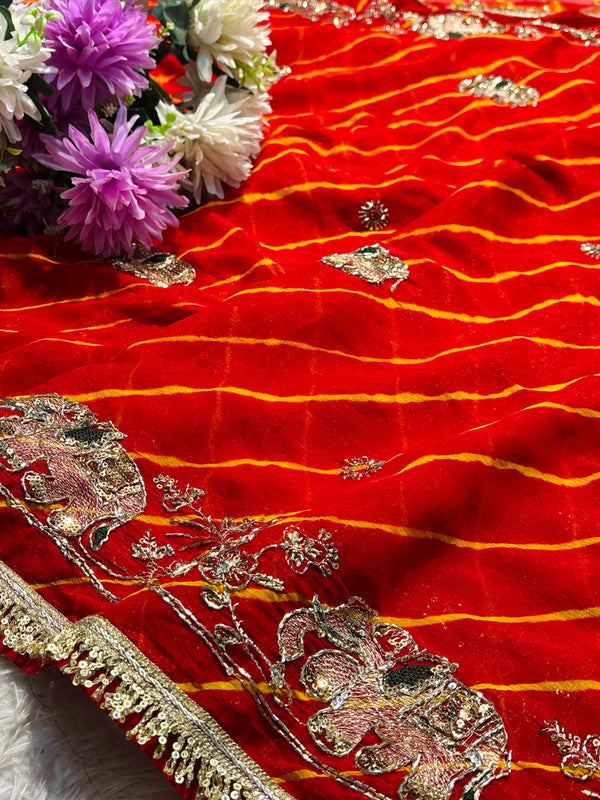 Elegant Chiffon Saree with Graceful Fall