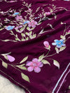 Brush Print Designer Saree – Elegant Artistic Print Saree with Blouse Piece