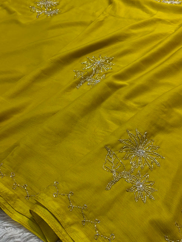 PremiumChiffon Saree with Elegant Fall & Soft Finish
