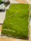 Premium Party Wear Net Saree with Heavy Work