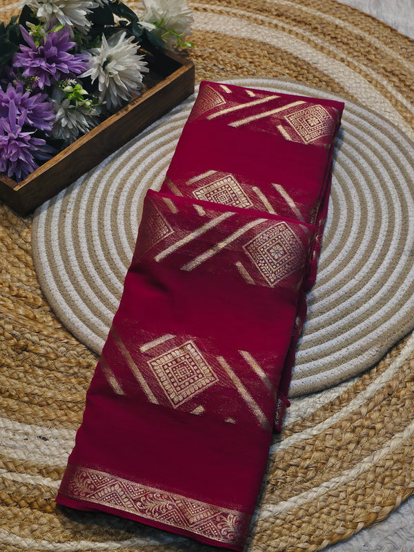 Elegant Soft Chiffon Saree with Premium Finish