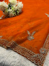 Elegant Designer Net Saree with Heavy Embroidery Blouse