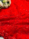 Net Saree with Heavy Designer Blouse – Elegant Party Wear Saree