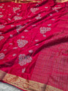 Premium Chinon Saree with Elegant Designer Work & Matching Blouse