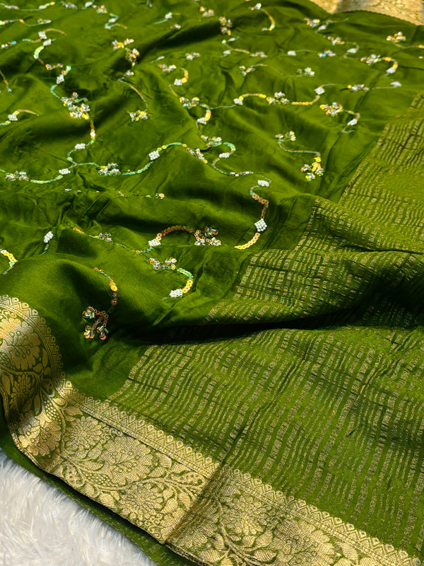 Designer Party Wear Chiffon Saree with Elegant Look