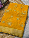 Elegant Chinon Saree with Soft Flow & Rich Finish