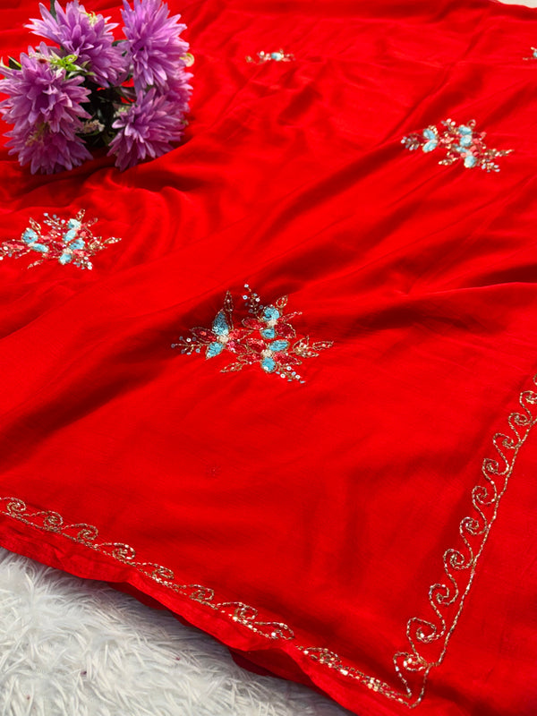 Premium Chiffon Saree – Soft, Stylish & Comfortable Ethnic Wear