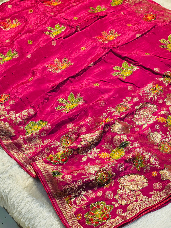 Exclusive Designer Silk Saree with Detailed Pallu & Modern Traditional Fusion Style