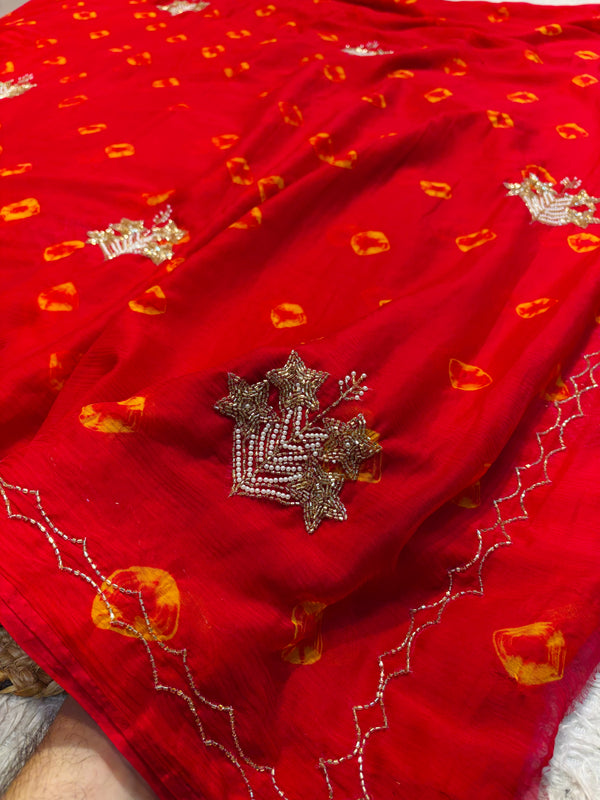 Elegant Chiffon Saree with Lightweight Flowy Fabric & Blouse