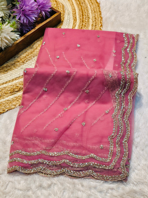Premium Soft Net Saree with Heavy Sequence Work & Designer Blouse