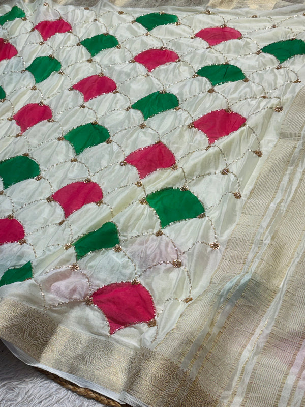 Elegant Chinon Saree