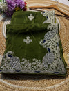 Elegant H.O. Silk Saree with Delicate Thread Work