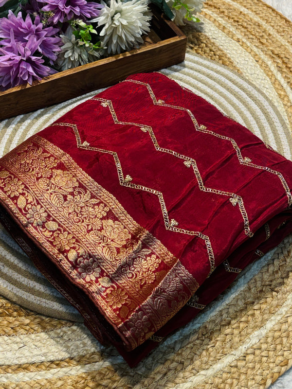Elegant H.O Silk Saree with Rich Pallu & Designer Blouse