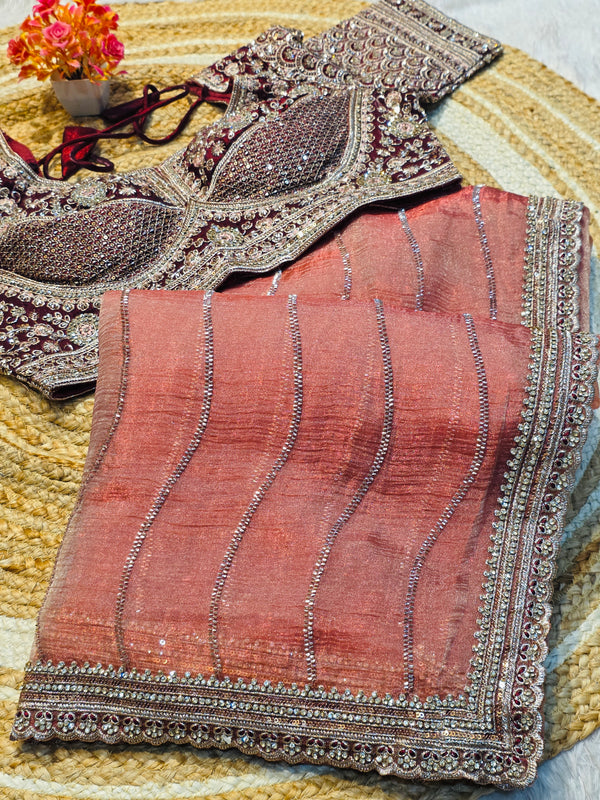 Ready Made Blouse Designer Saree – Effortless Elegance Collection