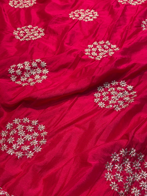 Designer Embroidered Saree with Elegant Border & Rich Pallu