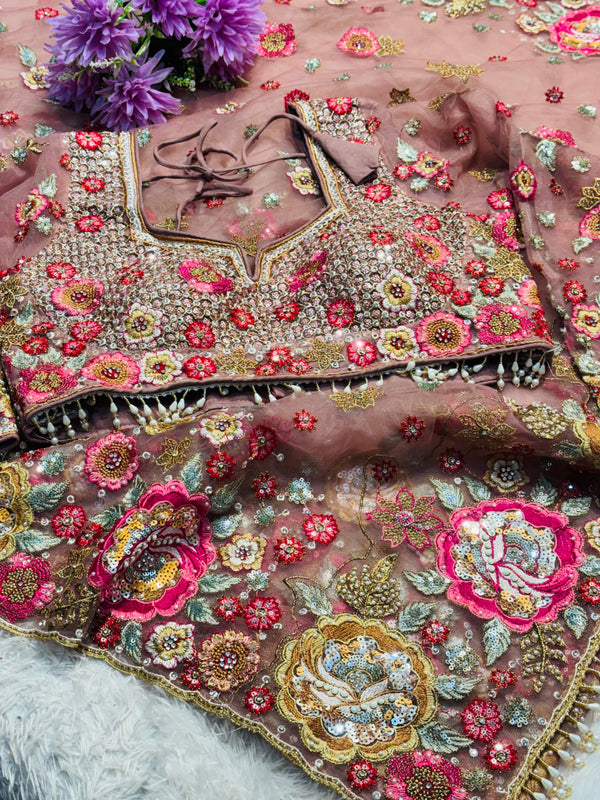 Elegant Designer Net Saree with Ready-Made Blouse – Party Wear Glam Look