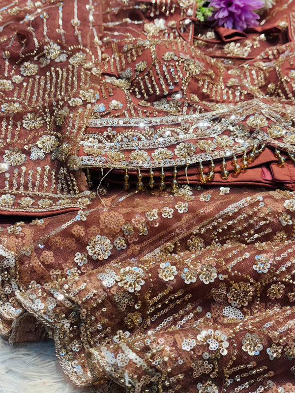 Elegant Net Saree Ready-Made Blouse – Designer Party Wear Look