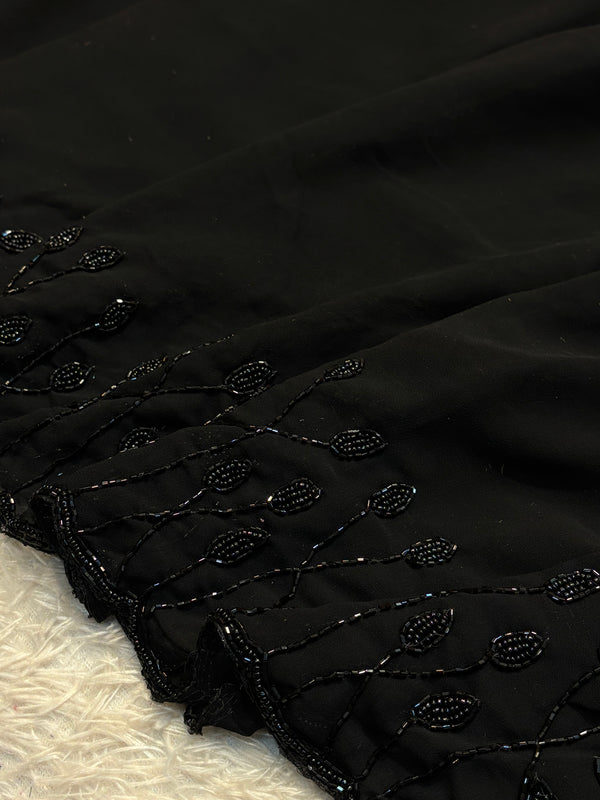 Elegant Black Saree with Premium Finish
