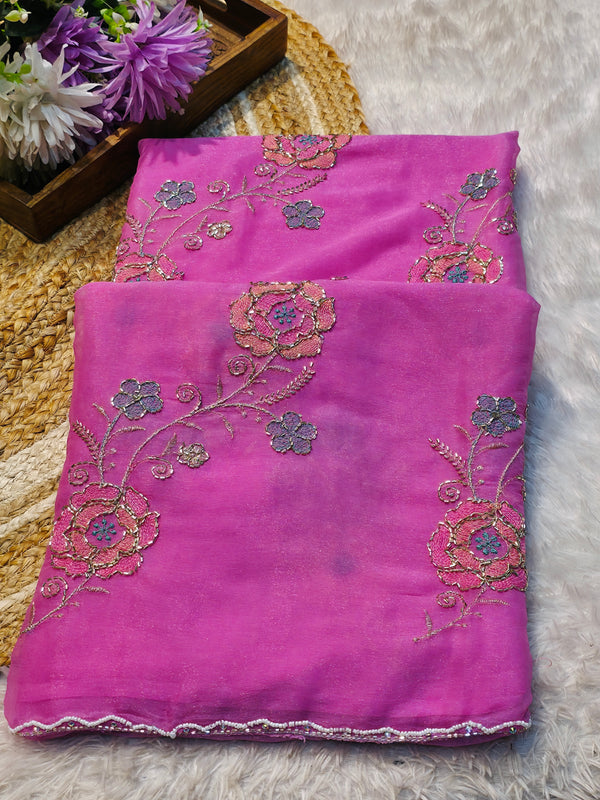 Stylish Semi Chiffon Saree – Comfortable Daily & Party Wear Collection