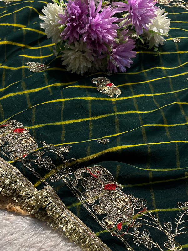Elegant Chiffon Saree with Graceful Fall
