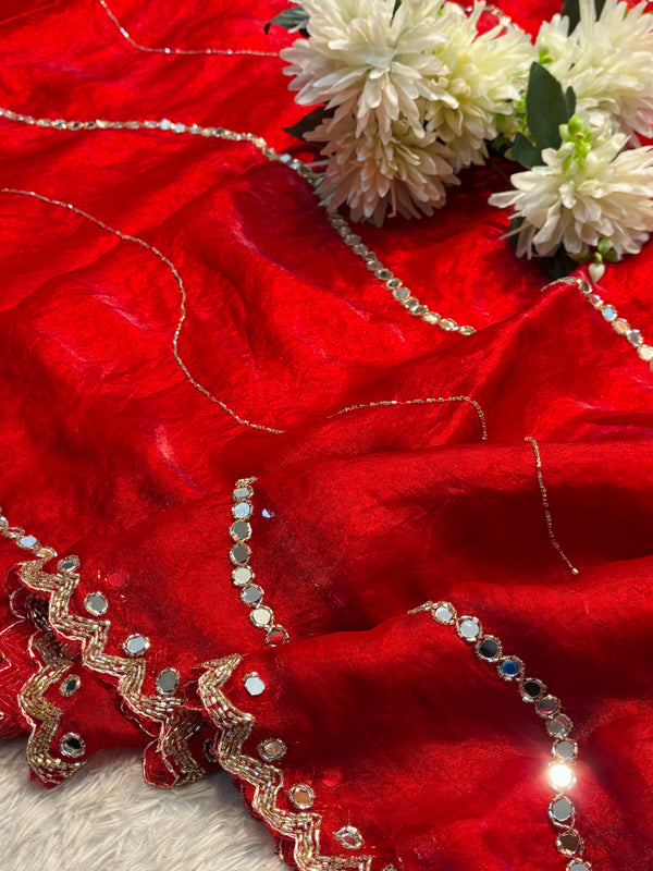 Frendy Silk Saree with Designer Blouse – Soft & Elegant Party Wear
