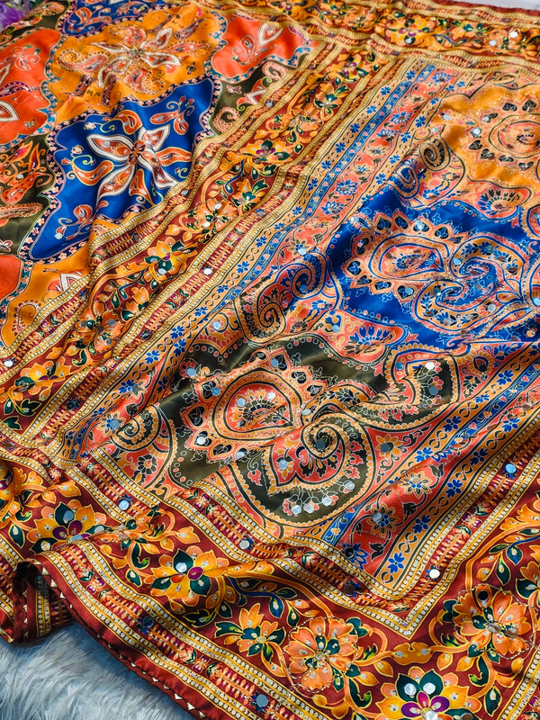 Elegant Crab Silk Saree with Rich Weaving & Premium Finish