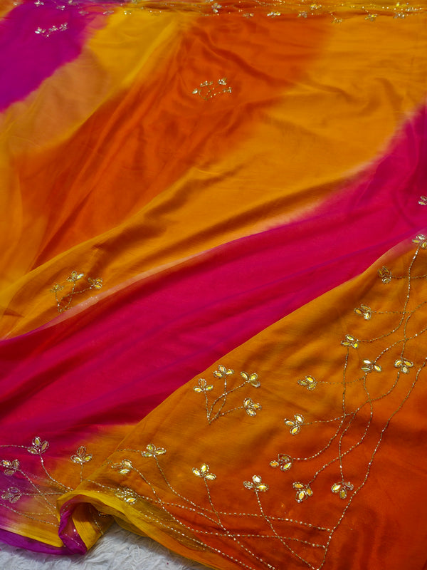 Elegant Chiffon Saree with Running Blouse Piece