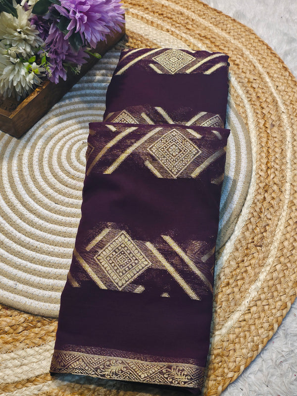 Elegant Soft Chiffon Saree with Premium Finish