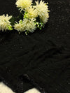 Elegant Black Georgette Saree with Subtle Sequin Detailing