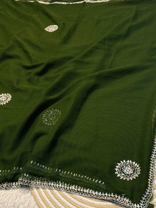Luxury Georgette Chiffon Saree with Soft Flow & Elegant Drape