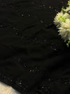Elegant Black Georgette Saree with Designer Blouse – Party Wear Collection
