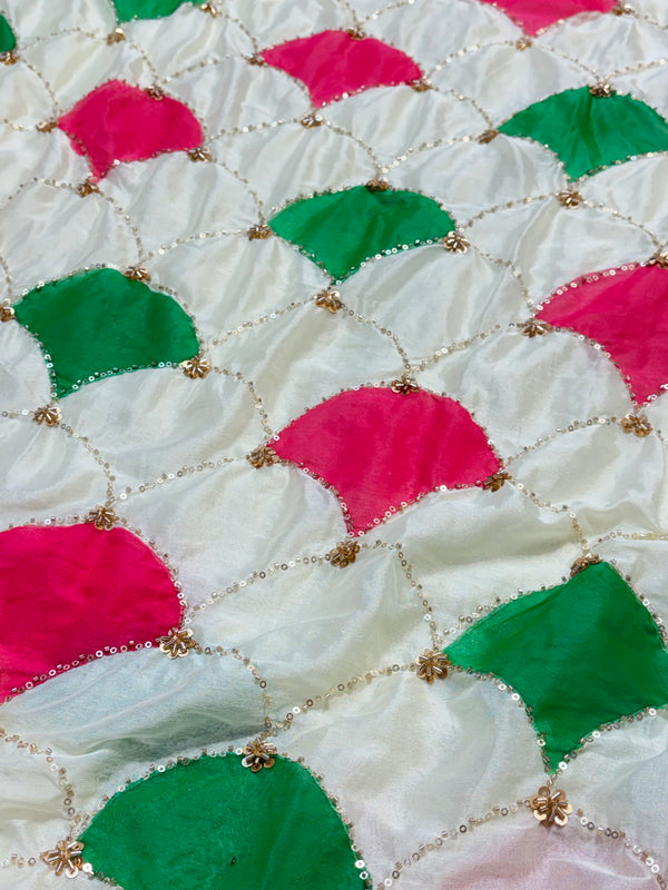 Elegant Chinon Saree
