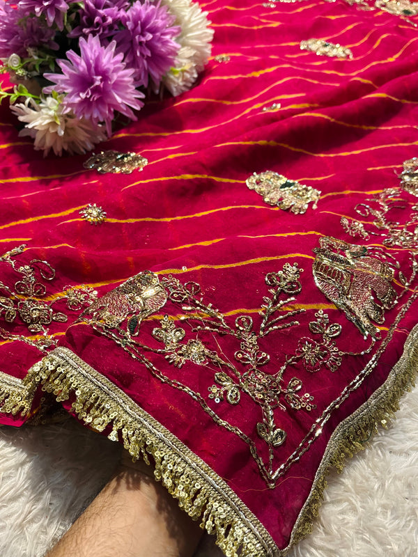 Elegant Chiffon Saree with Graceful Fall