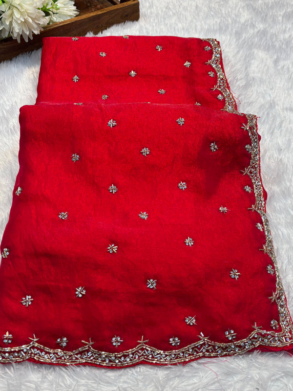 Frendy Silk Saree – Elegant Soft Silk Designer Saree with Blouse Piece