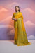 Aureolin Yellow Handloom Woven Raw Silk Saree With Blouse Piece With Fancy Tassels