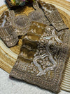 Elegant Net Saree with Ready-Made Blouse