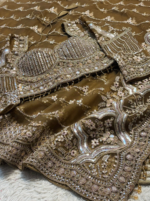 Elegant Net Saree with Ready-Made Blouse