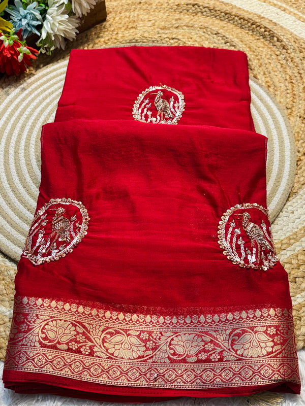 Elegant Premium Chiffon Saree | Lightweight & Graceful Ethnic Wear