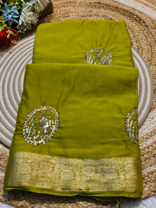 Elegant Premium Chiffon Saree | Lightweight & Graceful Ethnic Wear