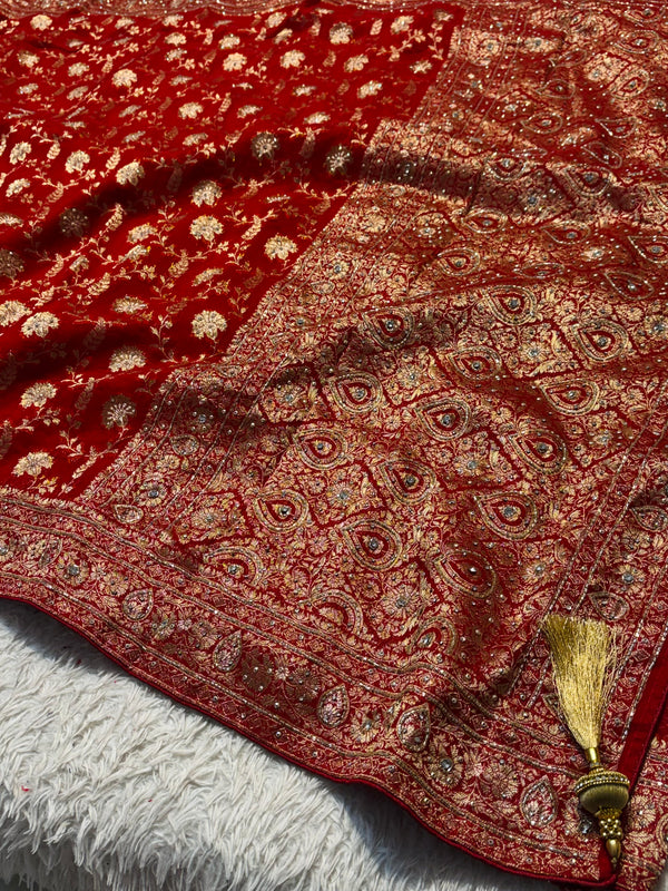 Khaddi Georgette Saree | Elegant Traditional Designer Saree