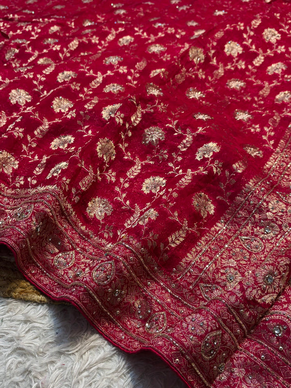 Khaddi Georgette Saree | Elegant Traditional Designer Saree