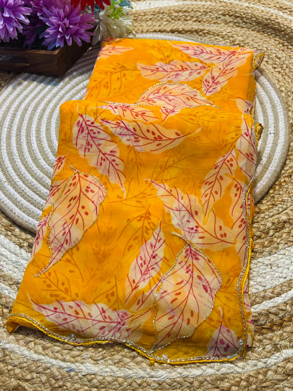 Elegant Georgette Chiffon Saree | Timeless Ethnic Wear
