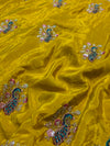 Elegant H.O. Silk Saree with Intricate Handwork