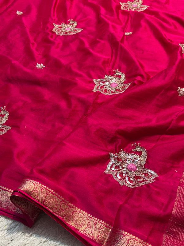 Elegant Chinon Saree with Premium Finish