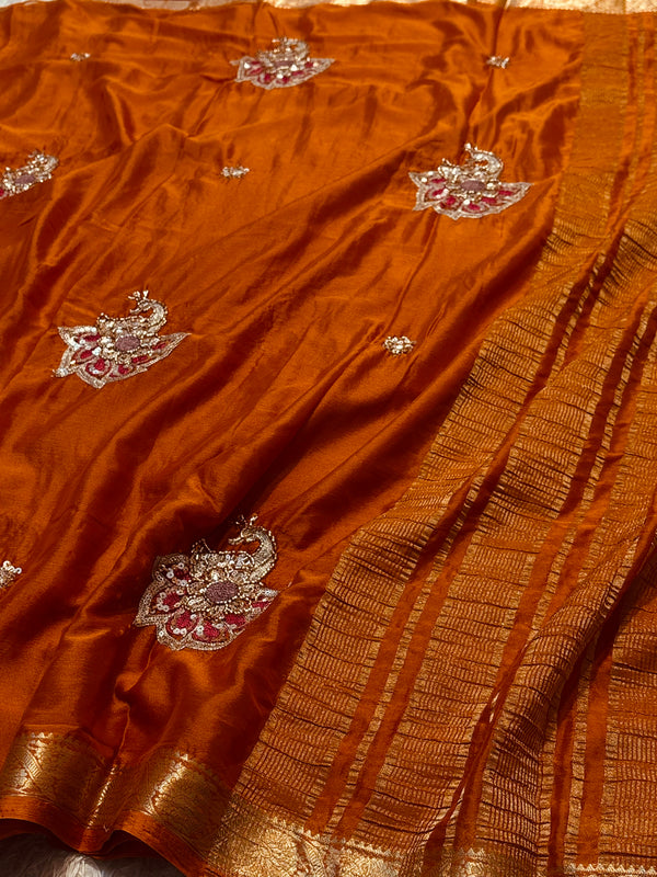 Elegant Chinon Saree with Premium Finish