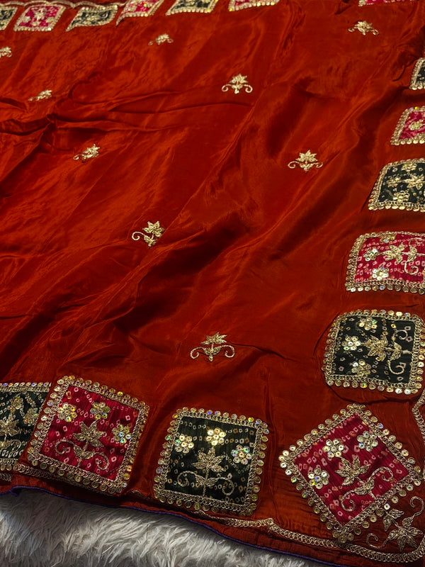 Premium H.O. Silk Saree – Elegant Handwork & Timeless Grace