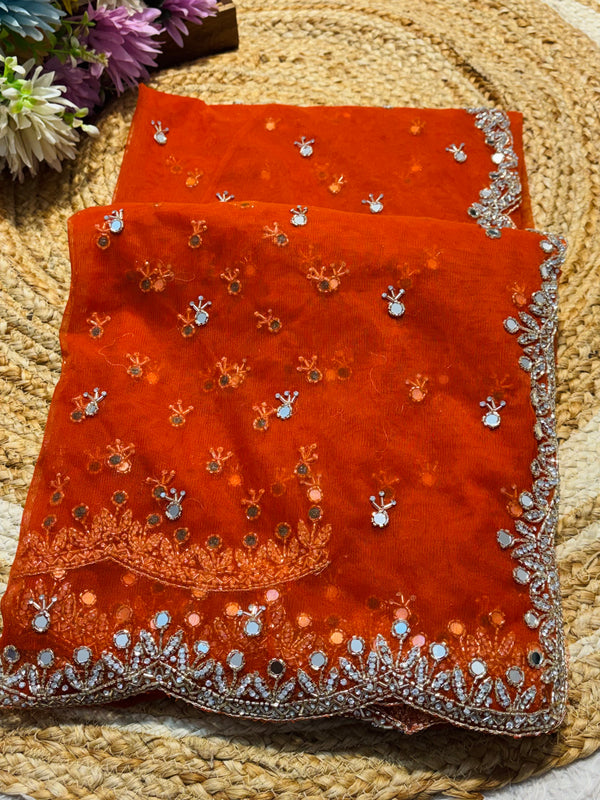 Premium Net Saree with Designer Blouse