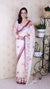 Wine And Creamy Jamdani Soft Silk Saree